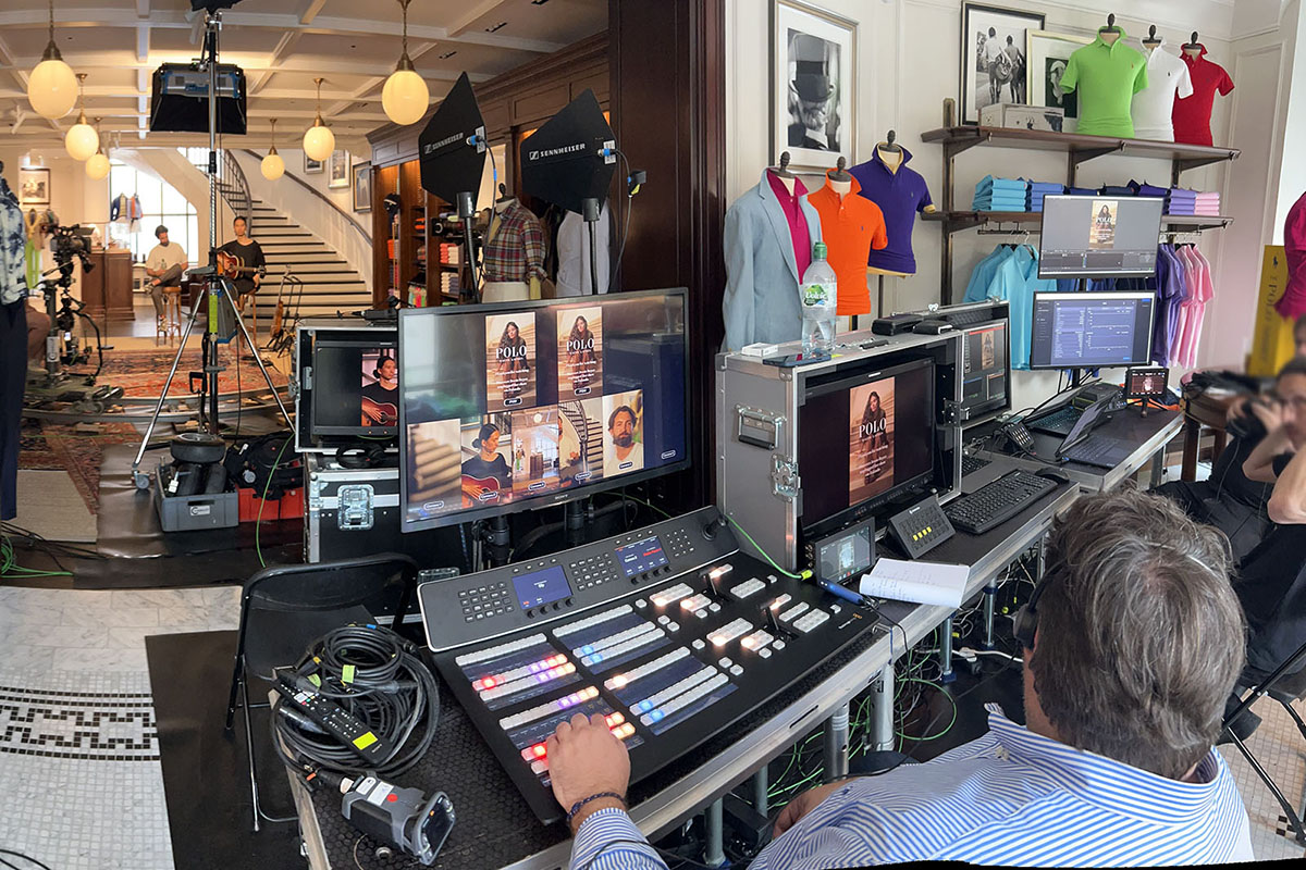 XineSpot production team at work on site